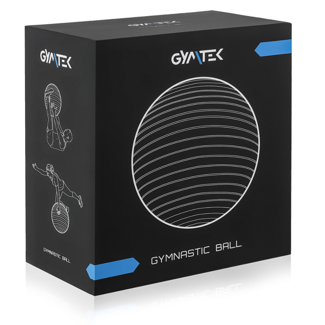 Фітбол Gymtek 65см синій + насос — мініатюра 7