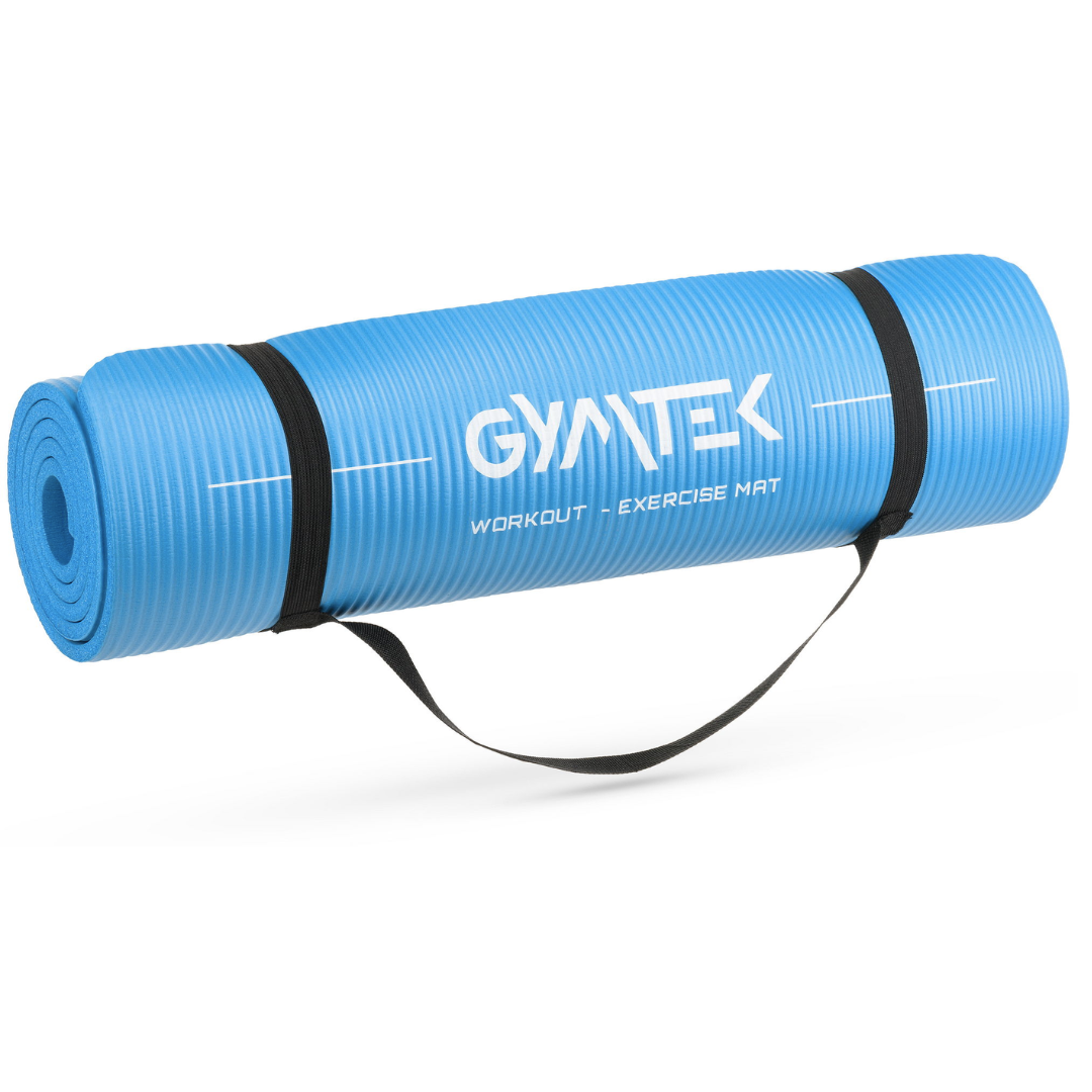 Килимок (мат) для йоги та фітнесу Gymtek NBR 1см голубий — мініатюра 6
