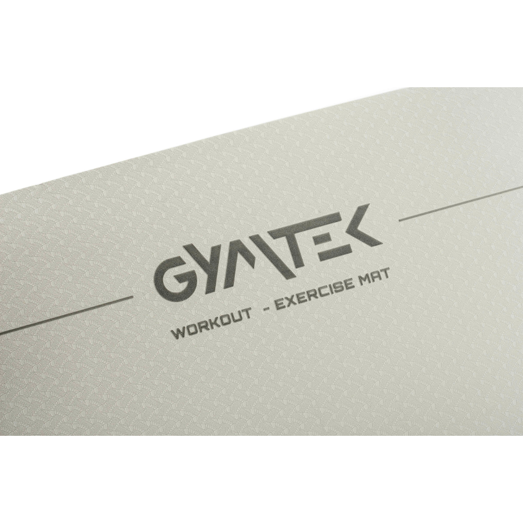 Килимок (мат) для фітнесу та йоги Gymtek Premium TPE 0,6см сіро-чорний — мініатюра 6