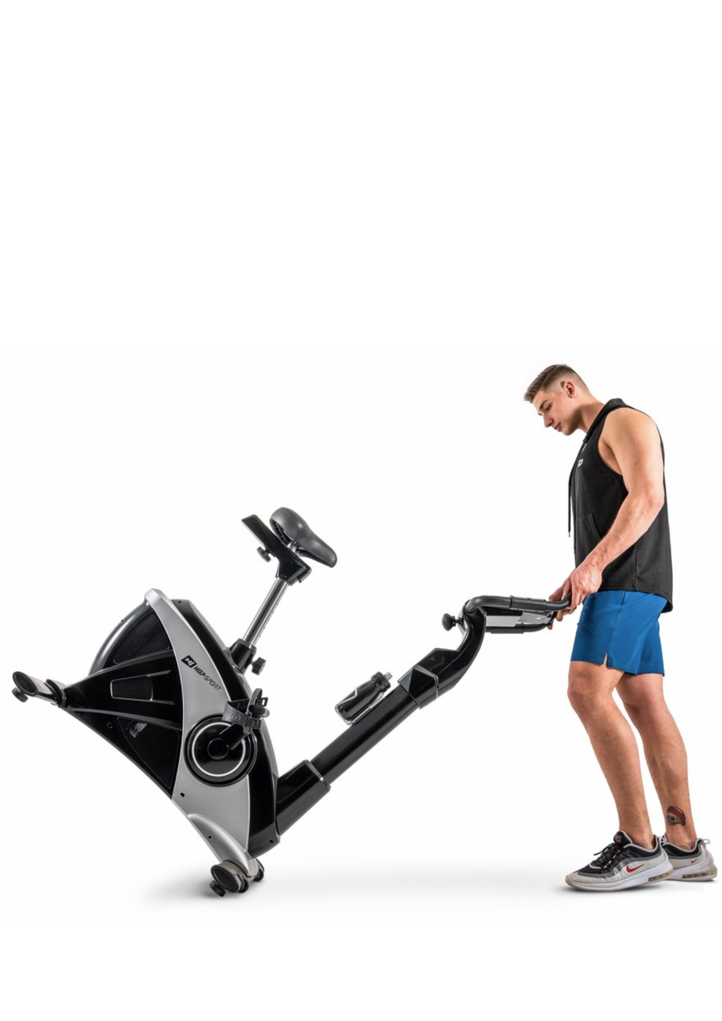 Велотренажер Hop-Sport HS-090H Apollo'21 сріблястий iConsole+ — фото 4
