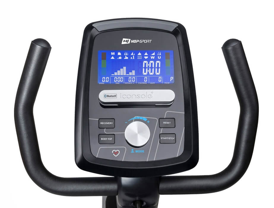 Горизонтальний велотренажер Hop-Sport HS-070L Helix сріблястий iConsole+ — мініатюра 7