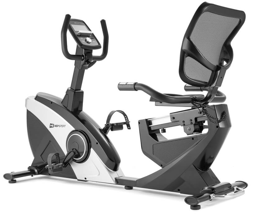 Горизонтальний велотренажер Hop-Sport HS-070L Helix сріблястий iConsole+ — фото 2