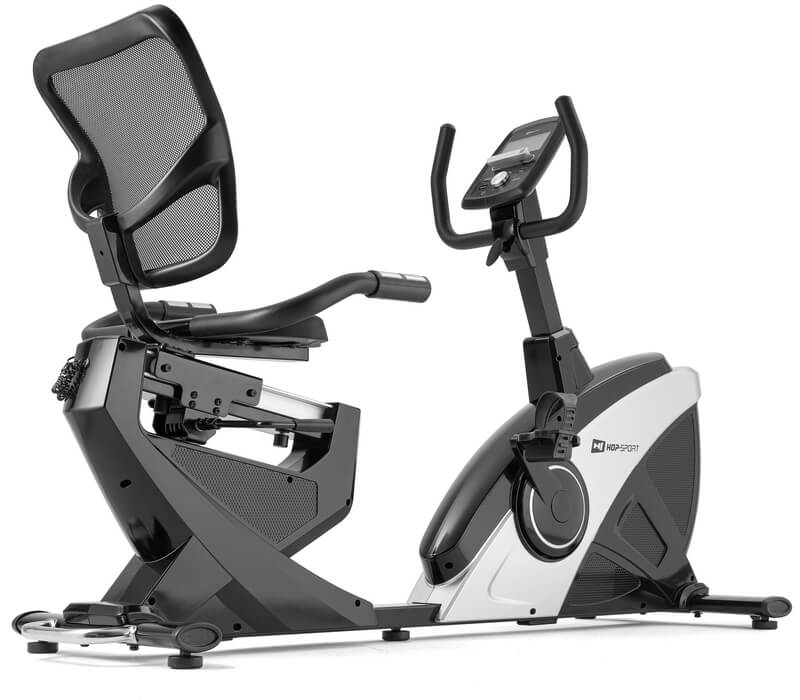 Горизонтальний велотренажер Hop-Sport HS-070L Helix сріблястий iConsole+ — мініатюра 6
