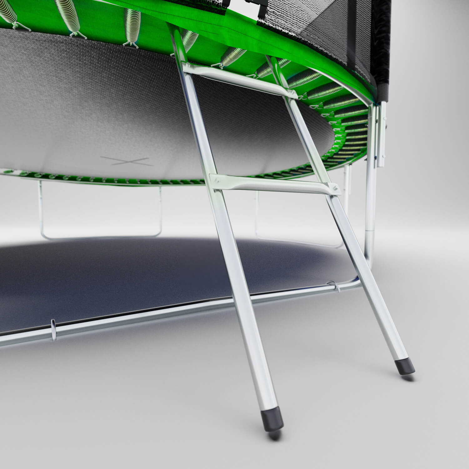 Батут Hop-Sport 10ft (305см) зелений з внутрішньою сіткою — мініатюра 9