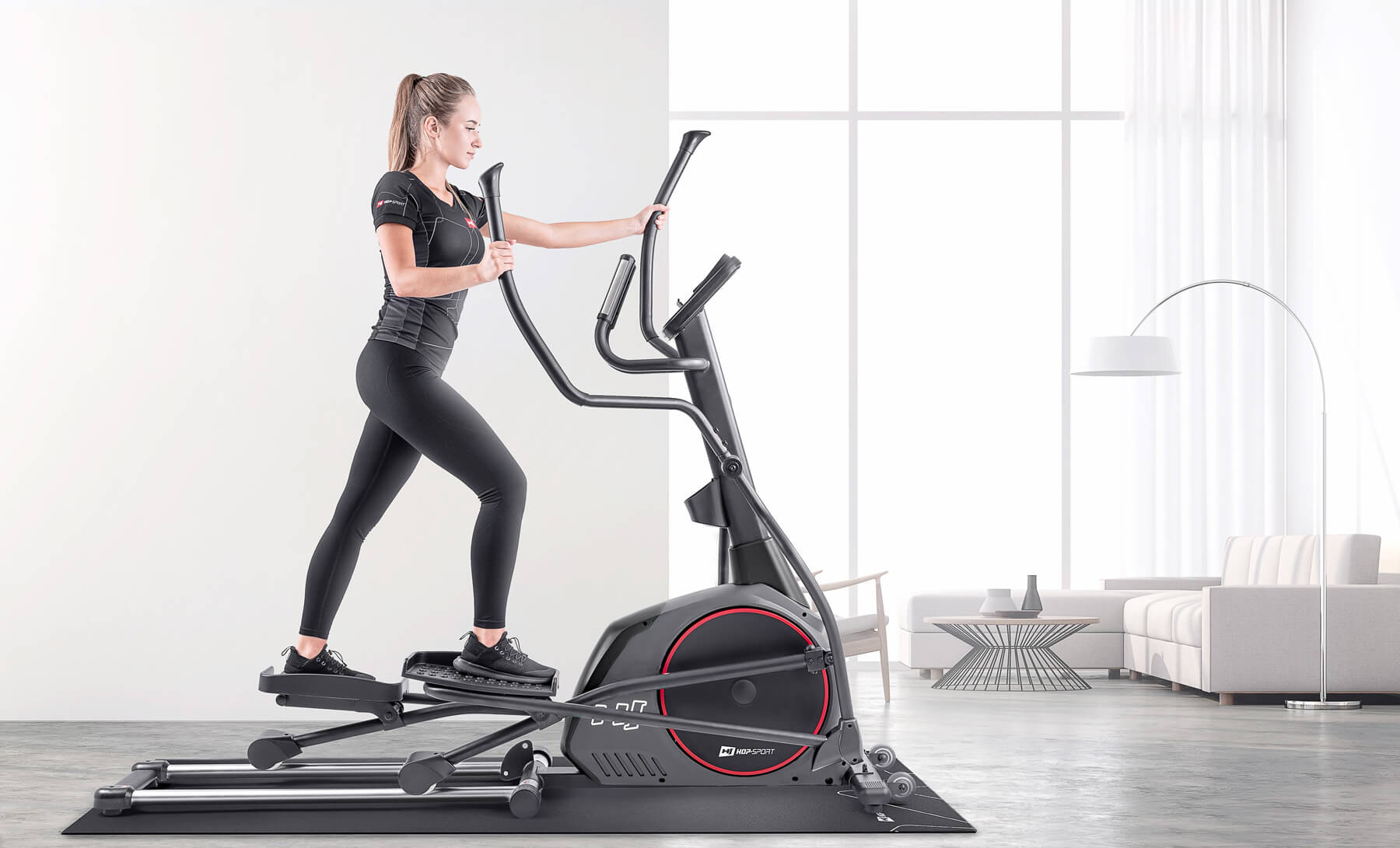 Орбітрек електромагнітний Hop-Sport HS-095CF Prizm сірий — фото 5