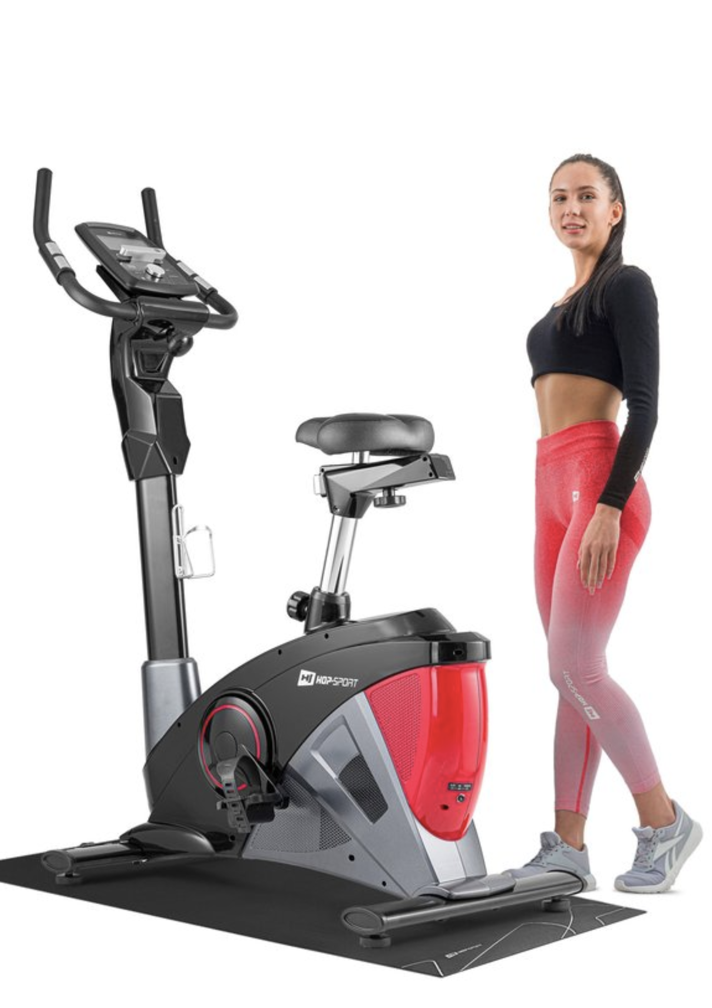 Велотренажер Hop-Sport HS-090H Apollo червоний iConsole+ — фото 2