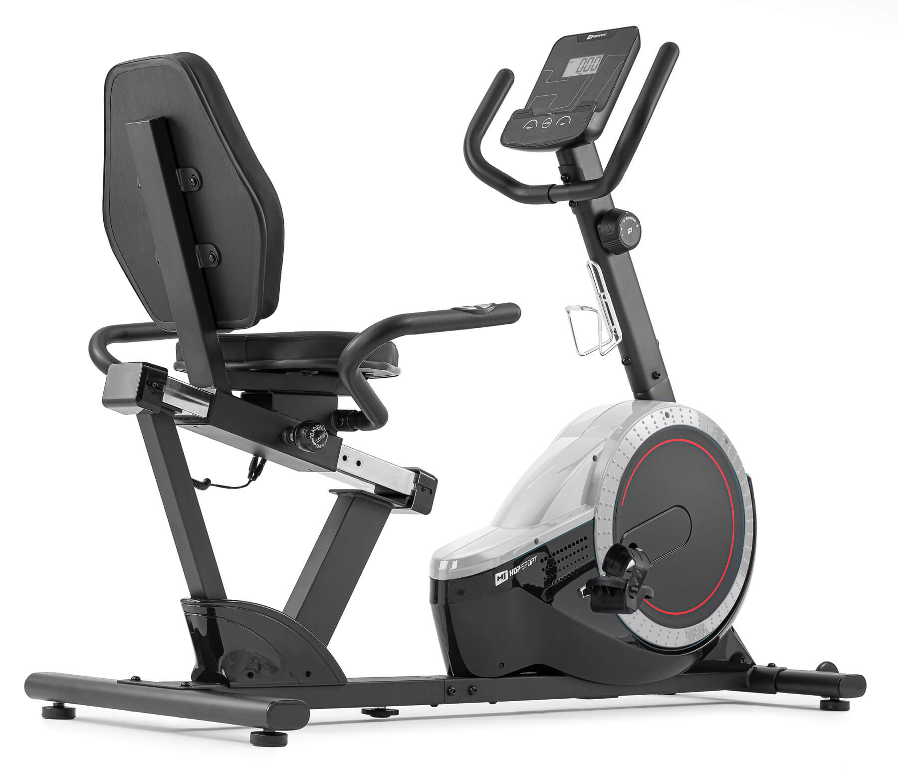 Горизонтальний велотренажер Hop-Sport HS-060L Pulse сріблястий 2020 — мініатюра 9