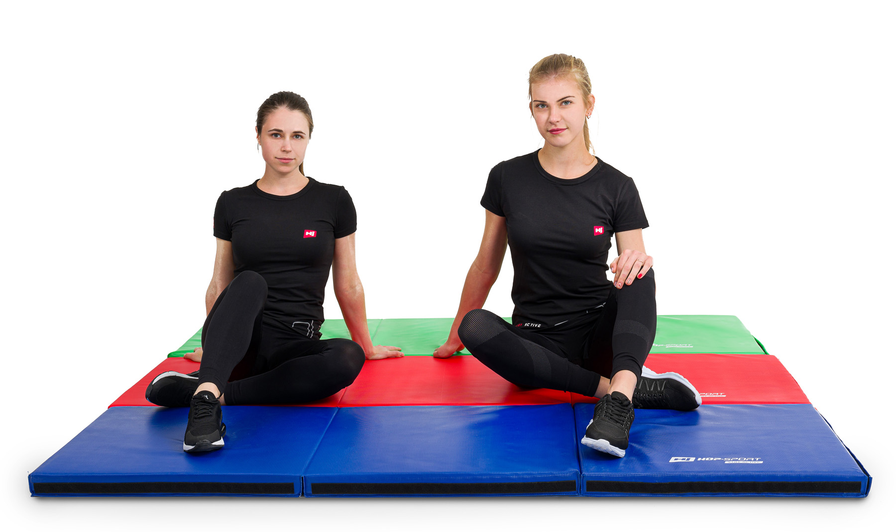 Мат гімнастичний Hop-Sport HS-065FM твердий з липучкою 5см червоний — мініатюра 8