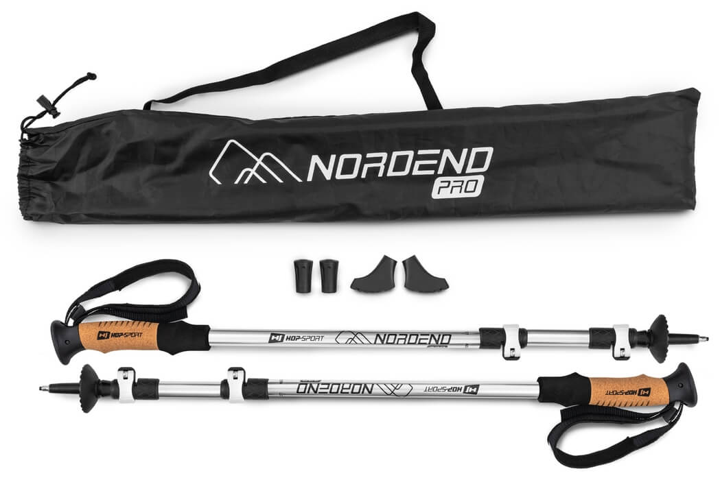 Трекінгові палиці Hop-Sport Nordend Pro сріблясті — мініатюра 7