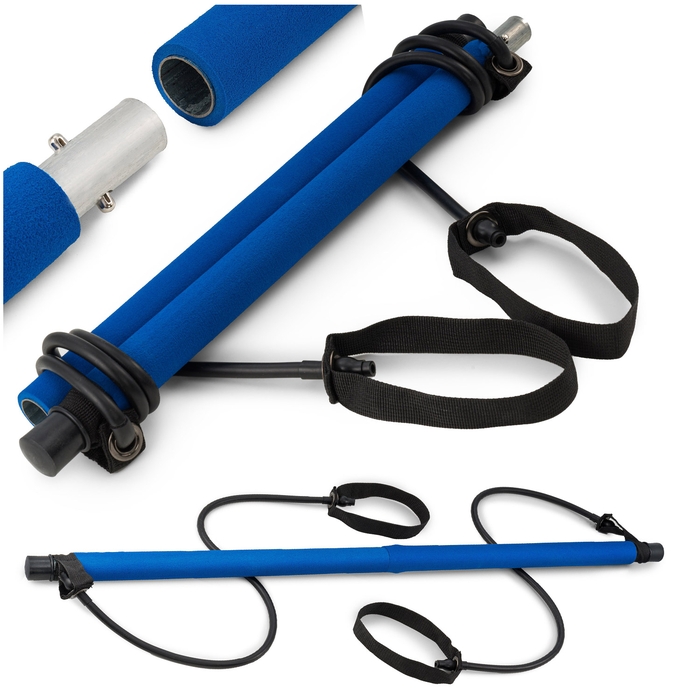 Тренувальна палиця з еспандерами Hop-Sport HS-T090GS синя — фото 5