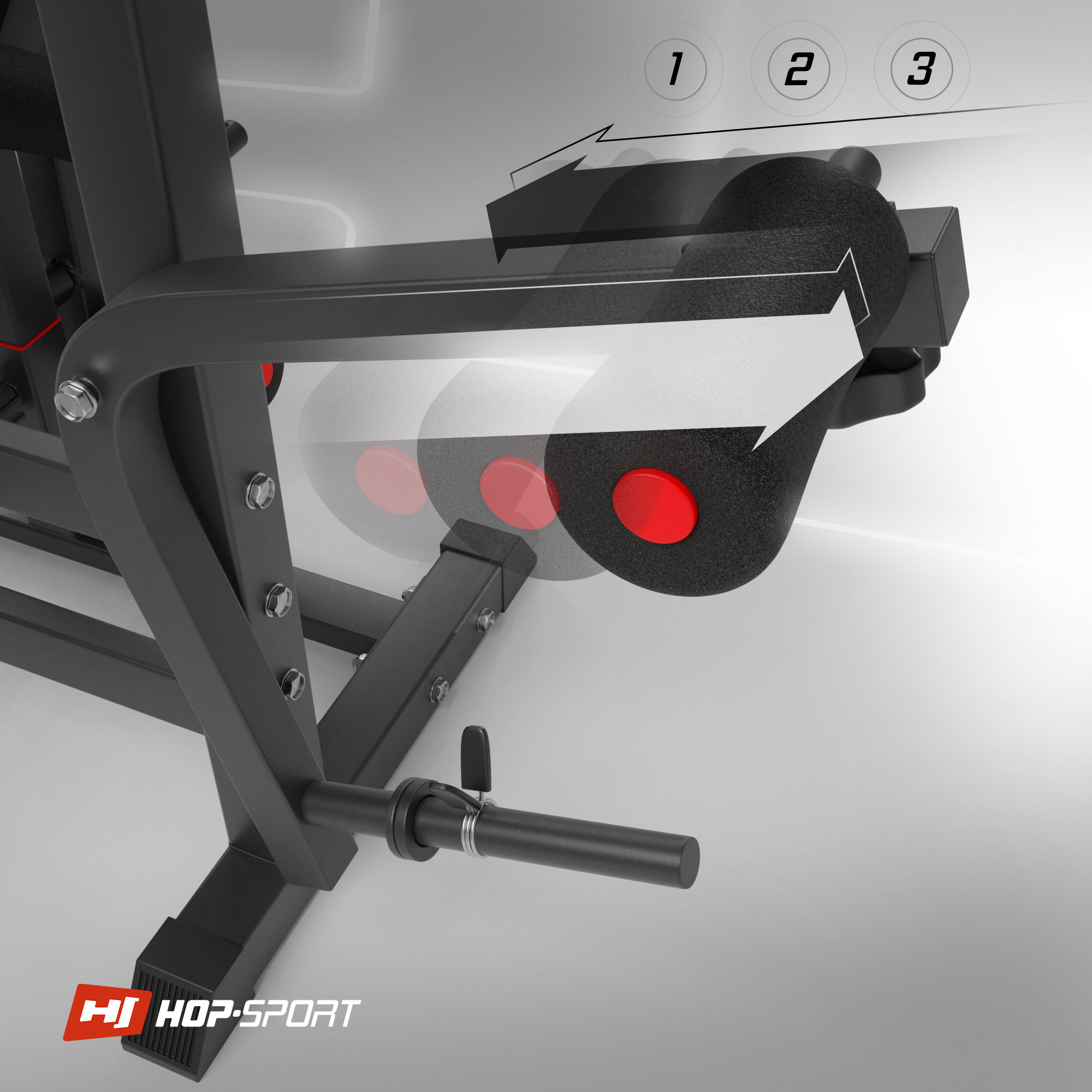 Лавка тренувальна Hop-Sport HS-1075 Pro із партою Скотта — фото 5