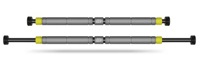 Турнік розсувний Hop-Sport HS-M050DP сіро-жовтий — мініатюра 6