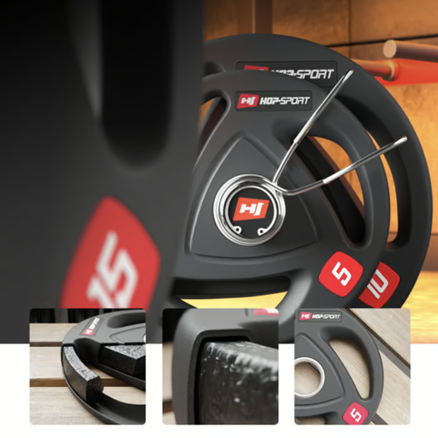 Диск олімпійський Hop-Sport 1,25кг — мініатюра 7