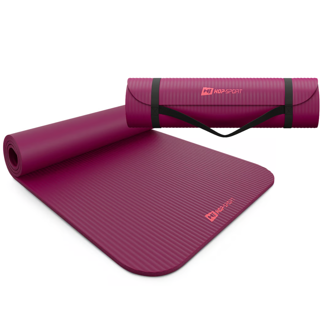 Коврик для йоги Hop-Sport HS-NB015GM NBR 1,5см ягідний — мініатюра 6