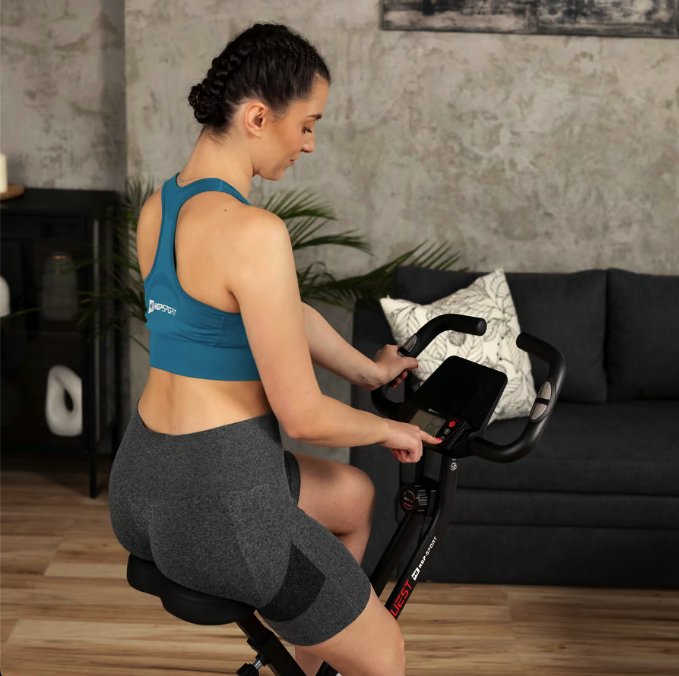 Велотренажер Hop-Sport HS-3020X Quest X-Bike чорно-червоний — фото 4