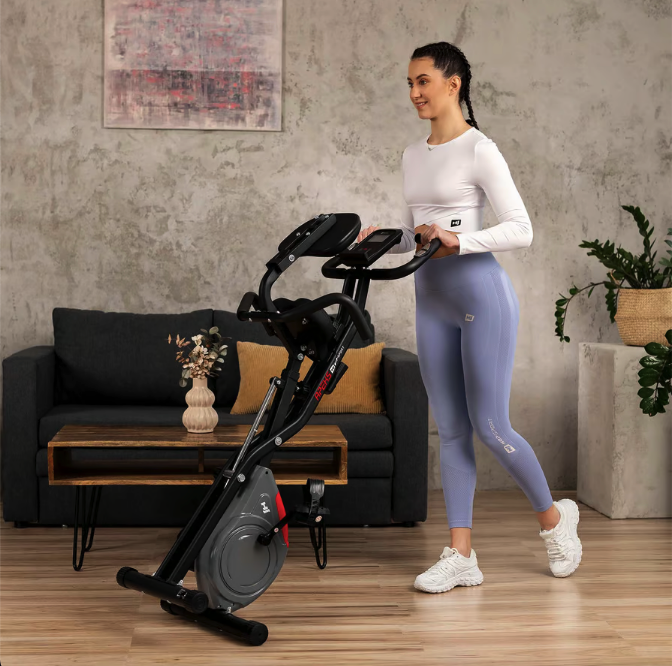 Велотренажер Hop-Sport HS-3030X Apeks X-Bike сірий — мініатюра 10