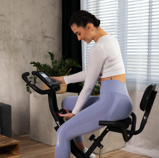 Велотренажер Hop-Sport HS-3030X Apeks X-Bike сірий — мініатюра 6