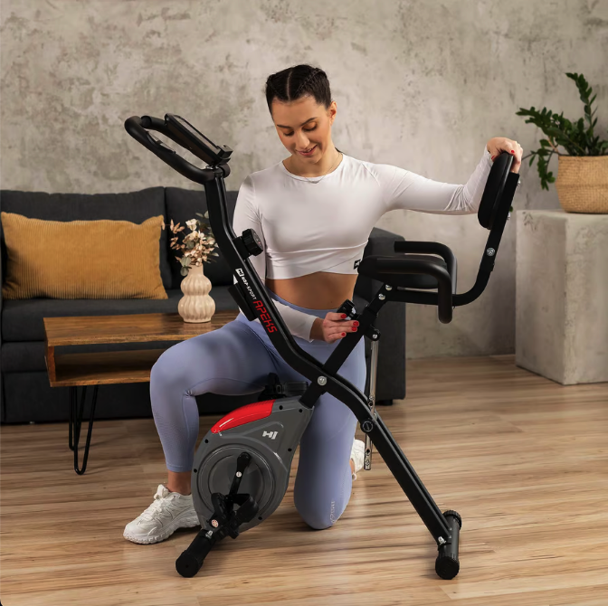 Велотренажер Hop-Sport HS-3030X Apeks X-Bike сірий — мініатюра 7