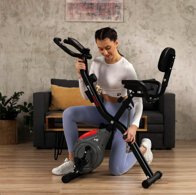 Велотренажер Hop-Sport HS-3030X Apeks X-Bike сірий — мініатюра 8