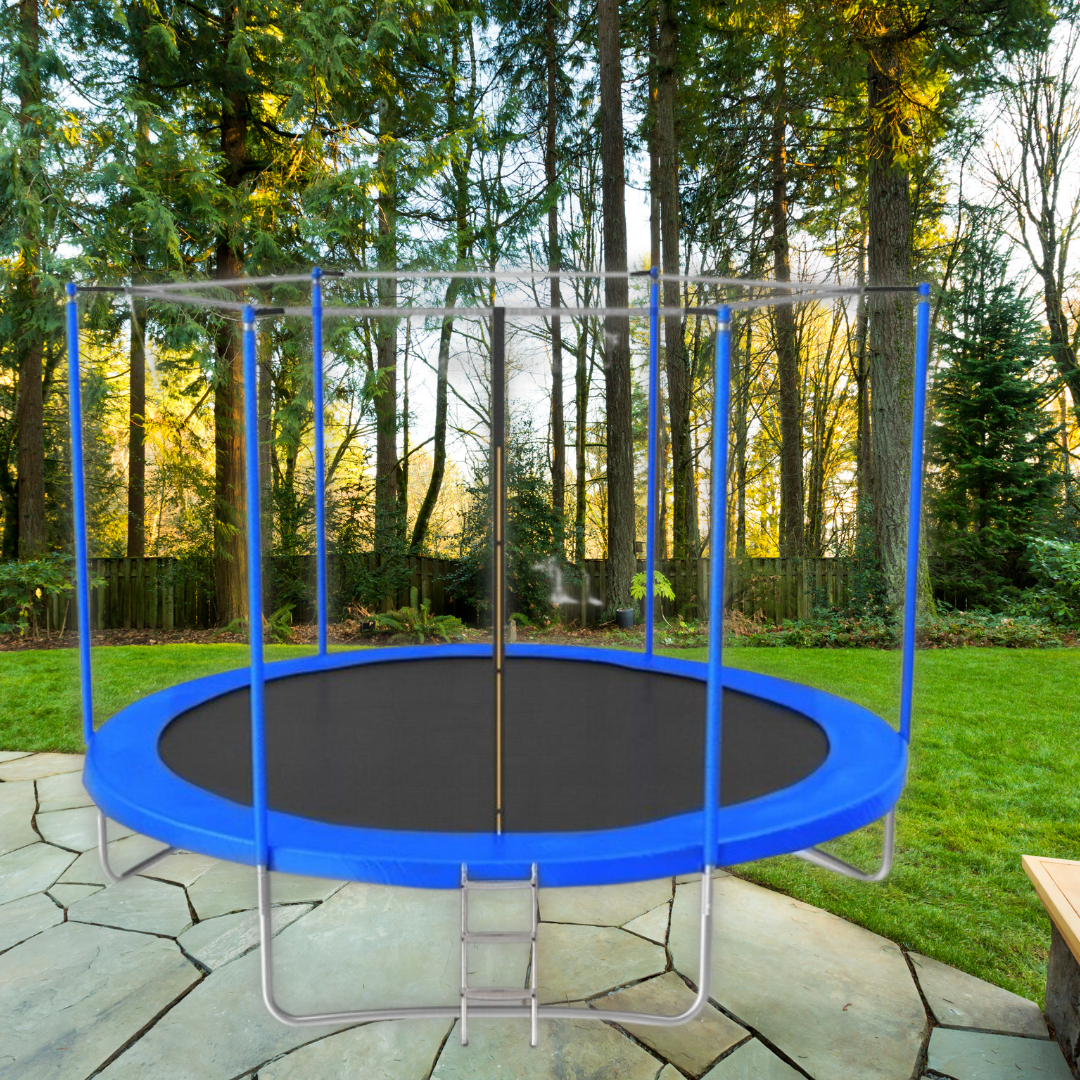 Батут Jumi Motion Sport Line 10ft (305см) з внутрішньою сіткою синій — фото 3