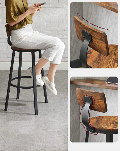 Барний стілець Leobert Comfy 2 штуки Loft — мініатюра 7