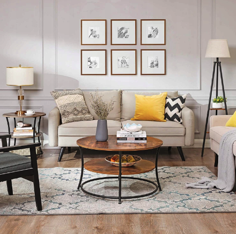 Журнальний столик Leobert Vasagle 80 x 80 x 45см в стилі Loft — мініатюра 9