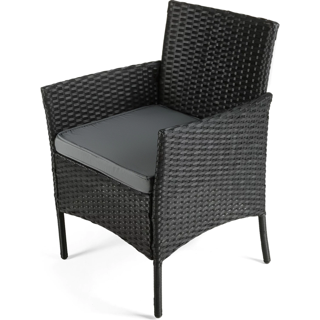 Садові меблі Outtec LUXURY стіл та 2 стільці чорно-графітові — мініатюра 8