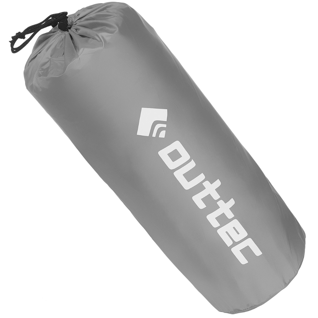 Надувний килимок Outtec 195х55х5см з подушкою соти сірий — мініатюра 8