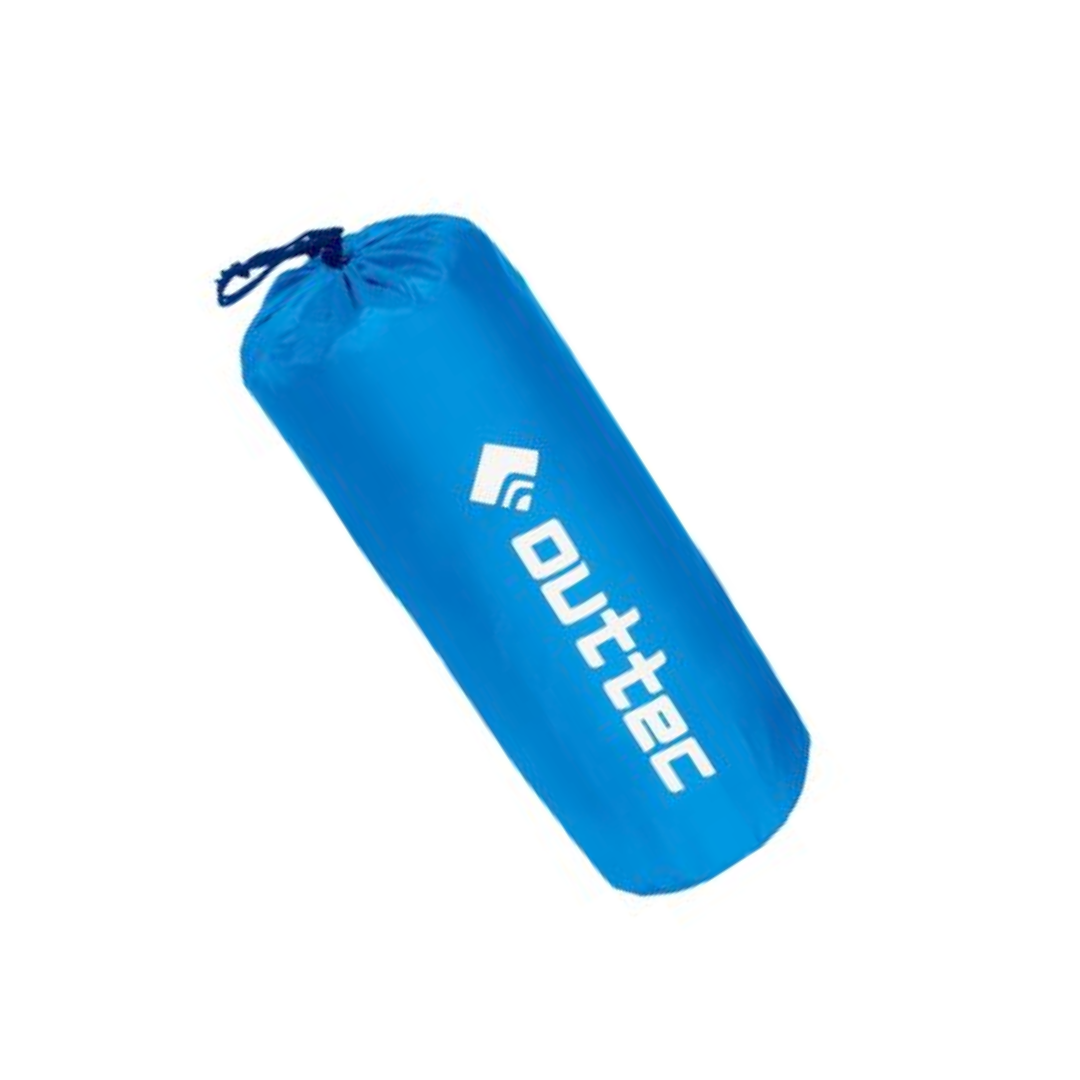 Надувний килимок Outtec 195х55х5см з подушкою соти голубий — мініатюра 8