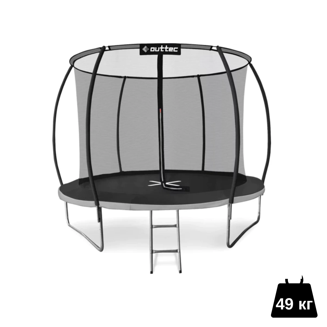 Батут Outtec Premium 10ft (312см) чорно-сірий з внутрішньою сіткою — фото 3