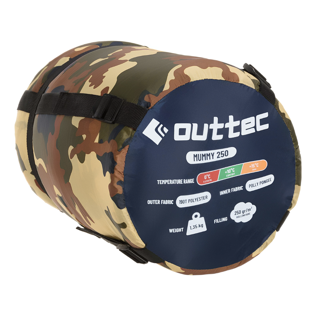 Спальний мішок кокон Outtec Mummy демісезон камуфляж — мініатюра 3