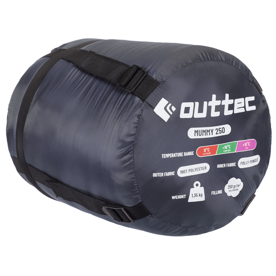 Спальний мішок кокон Outtec Mummy демісезон синій — мініатюра 7
