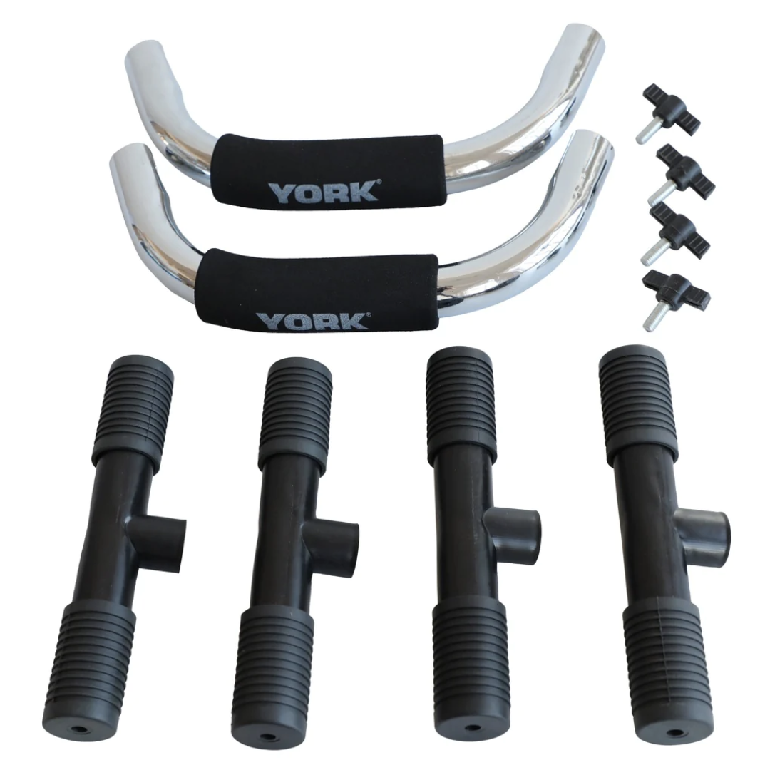 Упори для віджимань York Fitness (пара), хром — мініатюра 6