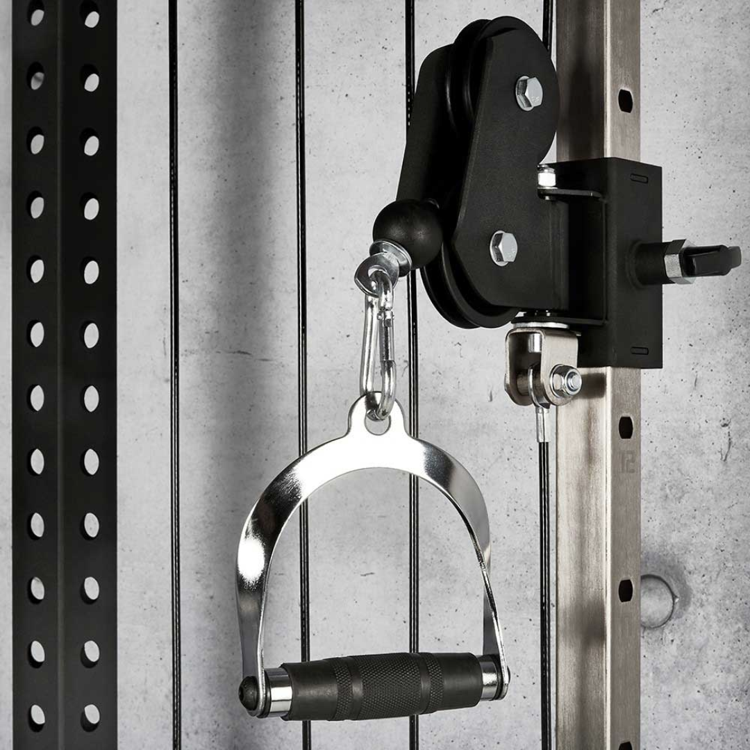 Ручка York Fitness для тяги з гумовою рукояткою, хром — фото 5