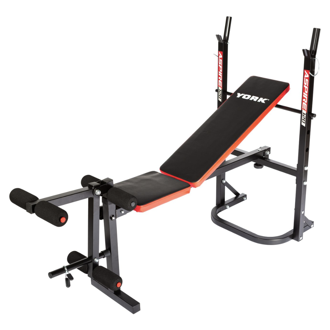 Лавка тренувальна York Fitness ASPIRE 120 складана зі стійкою під штангу — фото 2
