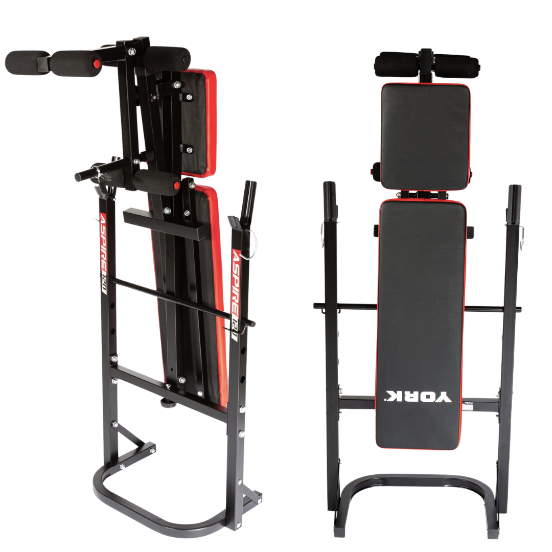 Лавка тренувальна York Fitness ASPIRE 120 складана зі стійкою під штангу — мініатюра 6