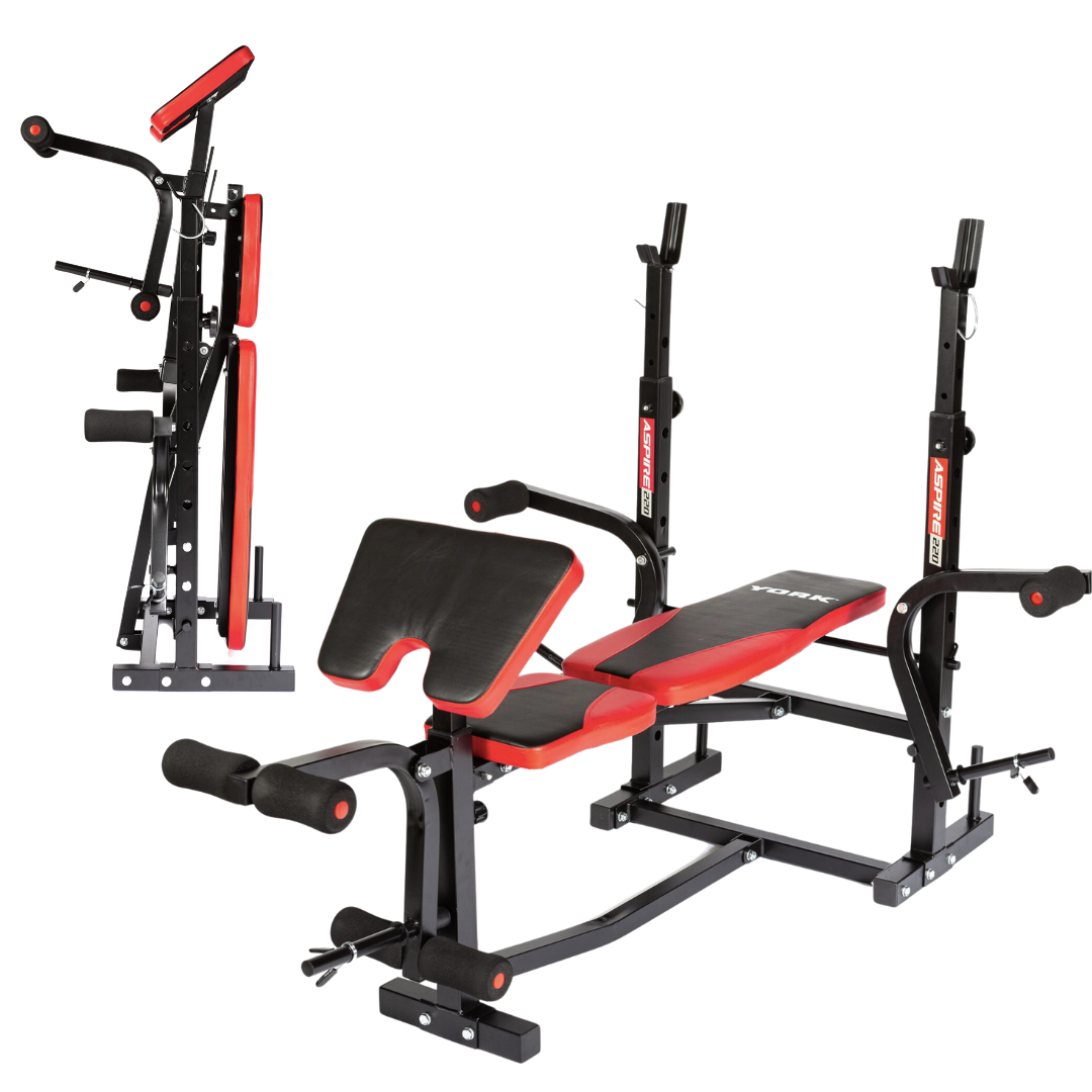 Лавка для жиму York Fitness ASPIRE 220 з стійкою для штанги та партою Скотта — мініатюра 6