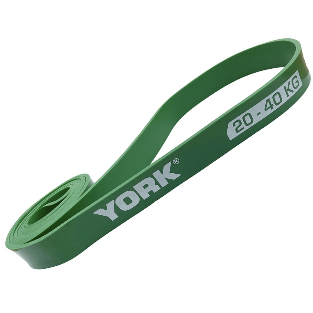 Резинка для фітнесу York 20-40кг - 2080x32x4,5 мм, зелений — фото 1