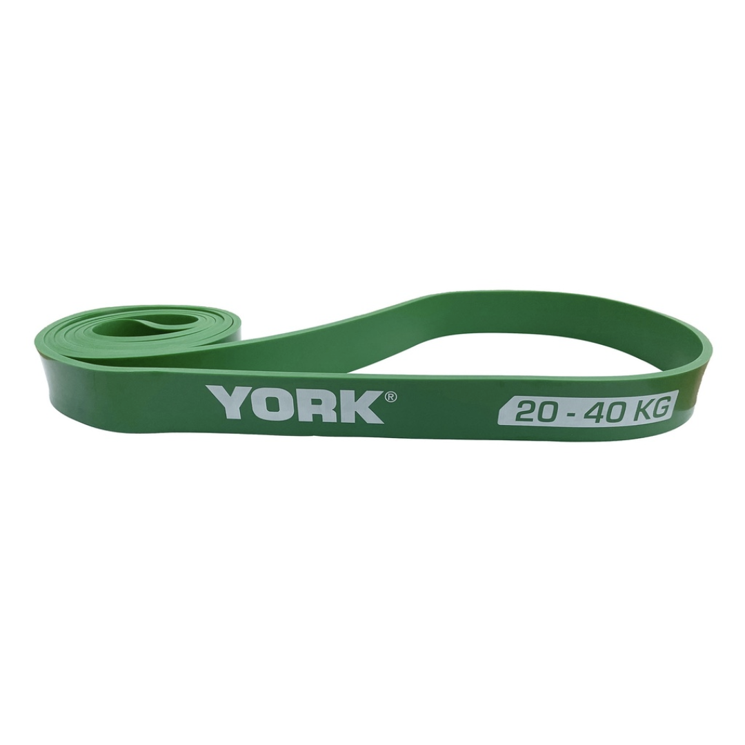 Резинка для фітнесу York 20-40кг - 2080x32x4,5 мм, зелений — фото 2