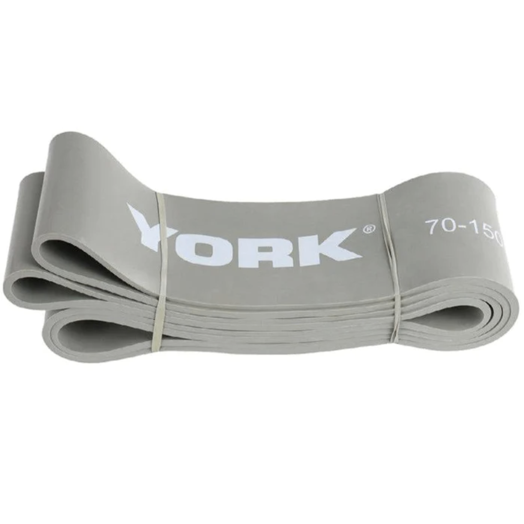 Резинка для фітнесу York 35-75кг - 2080x85x4,5 мм, сірий — фото 3