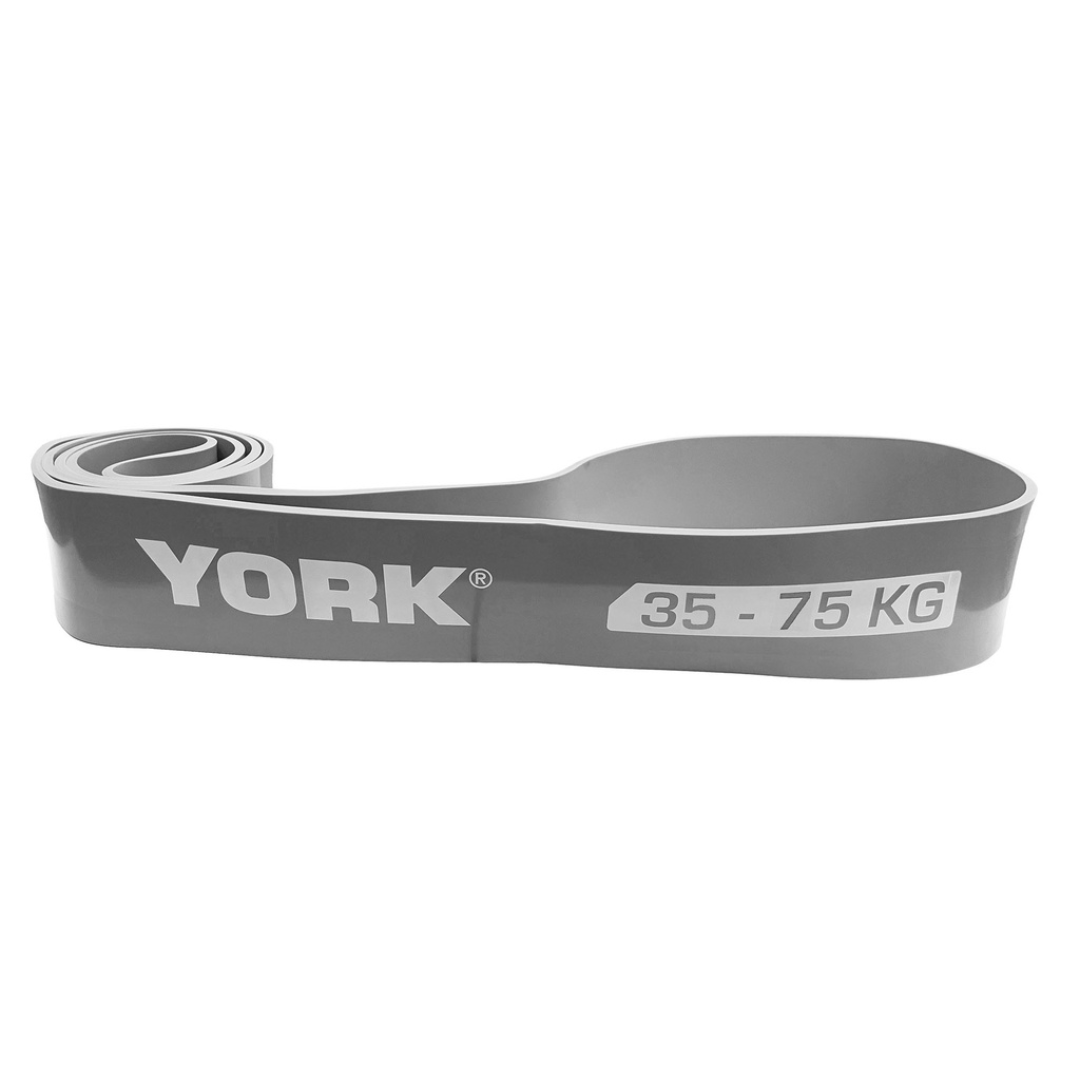 Резинка для фітнесу York 35-75кг - 2080x85x4,5 мм, сірий — фото 4