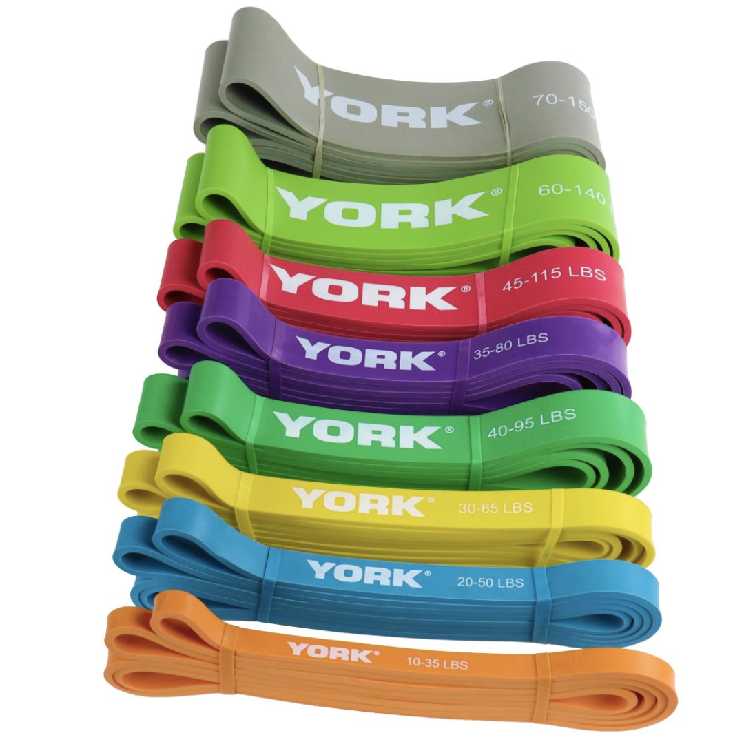 Резинка для фітнесу York 35-75кг - 2080x85x4,5 мм, сірий — мініатюра 8