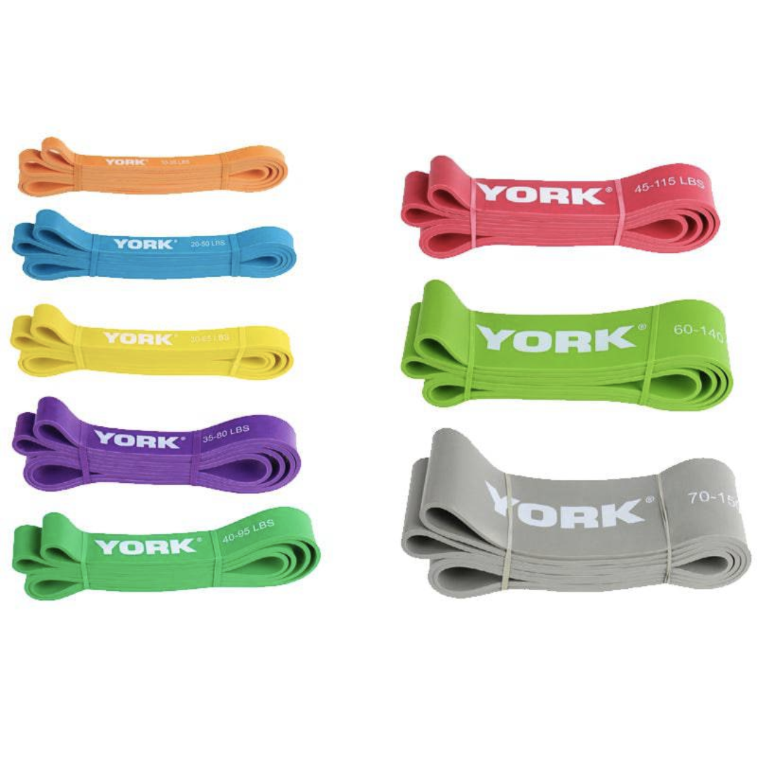 Резинка для фітнесу York 35-75кг - 2080x85x4,5 мм, сірий — мініатюра 9