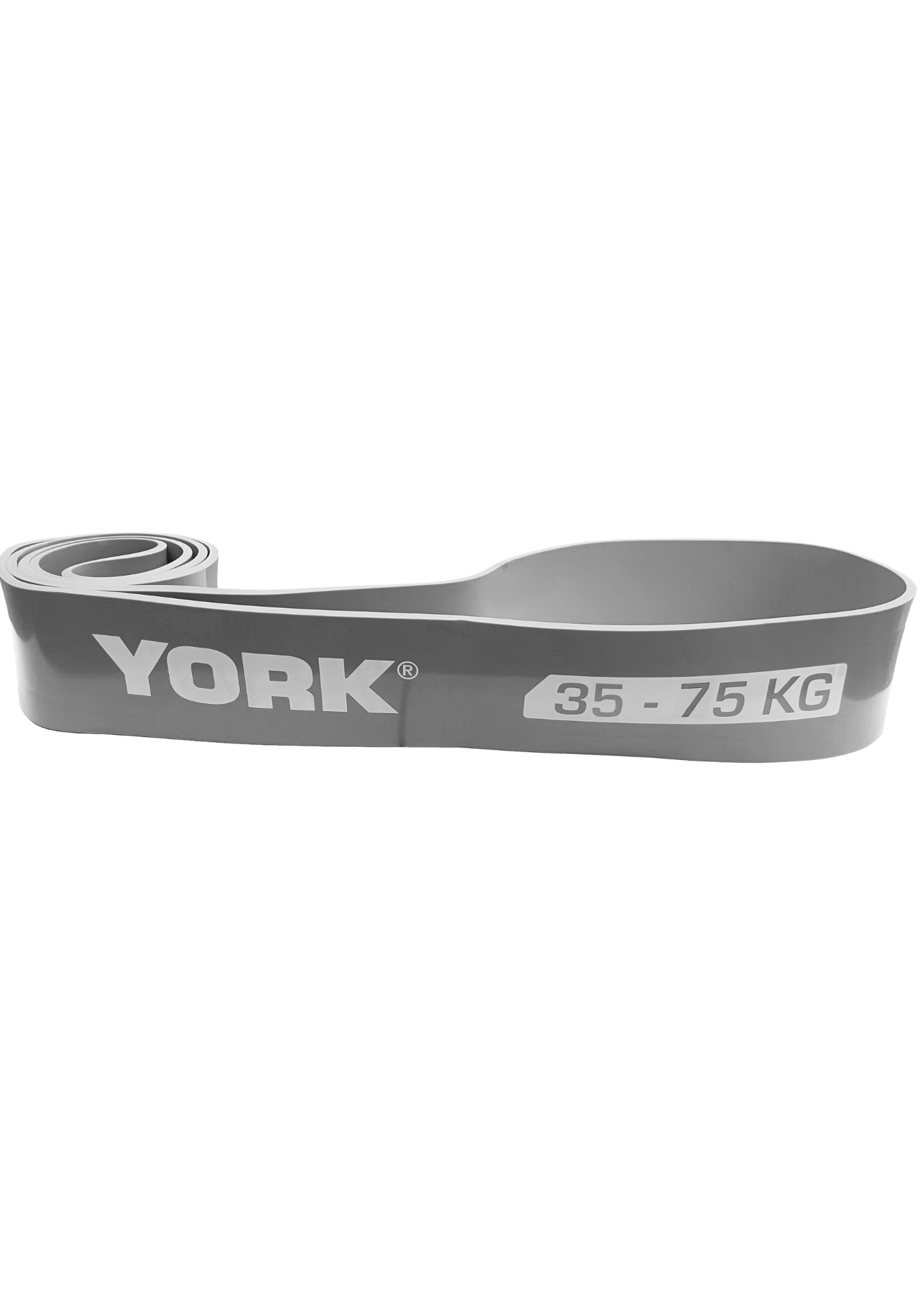 Резинка для фітнесу York 35-75кг - 2080x85x4,5 мм, сірий — фото 2