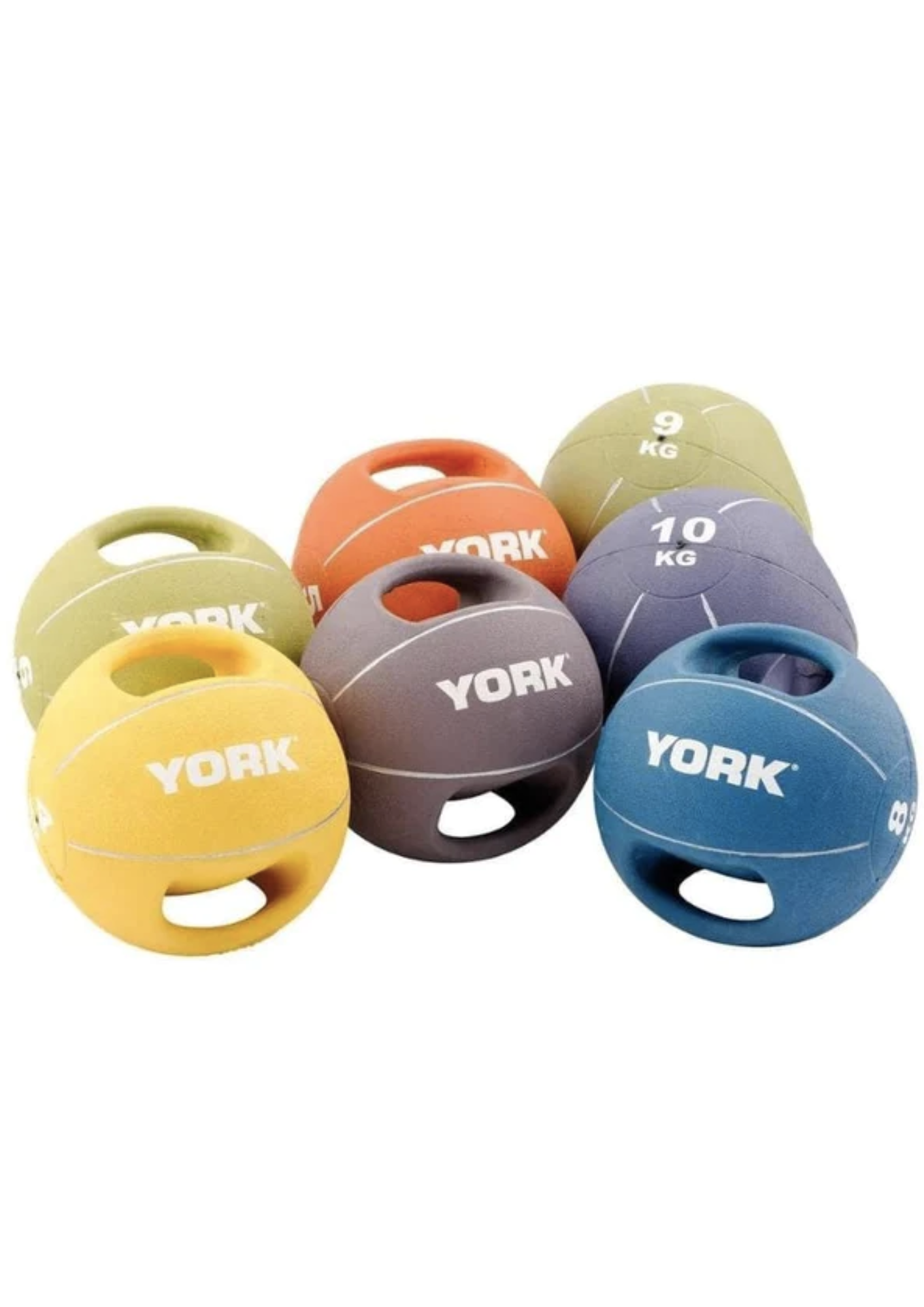 М'яч медбол 5кг York Fitness із двома ручками, помаранчевий — фото 4