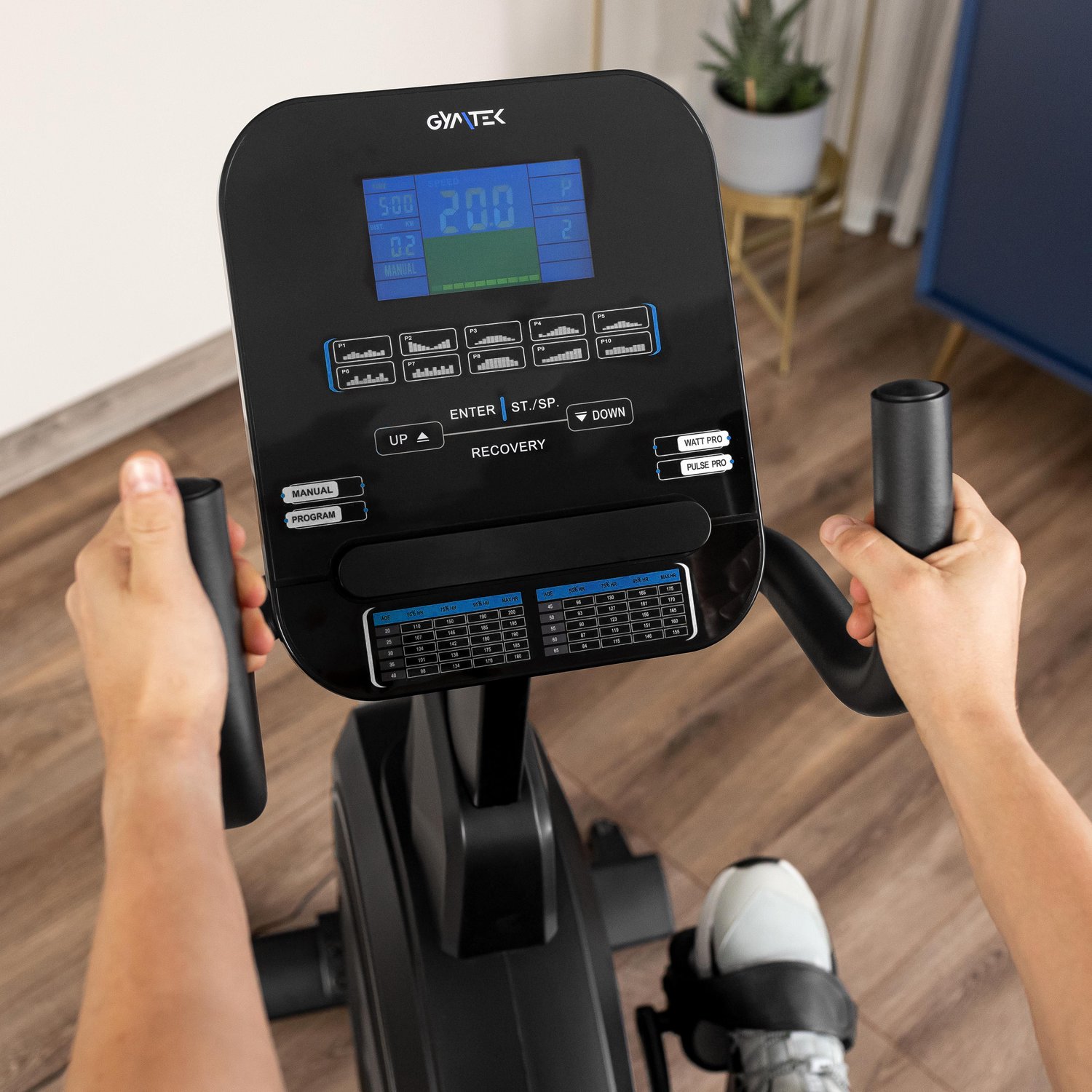 Горизонтальний велотренажер Gymtek XBR6000 електромагнітний синій — мініатюра 8