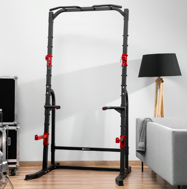 Силова станція Hop-Sport HS-1014K з тримачем для штанги та брусами — фото 2