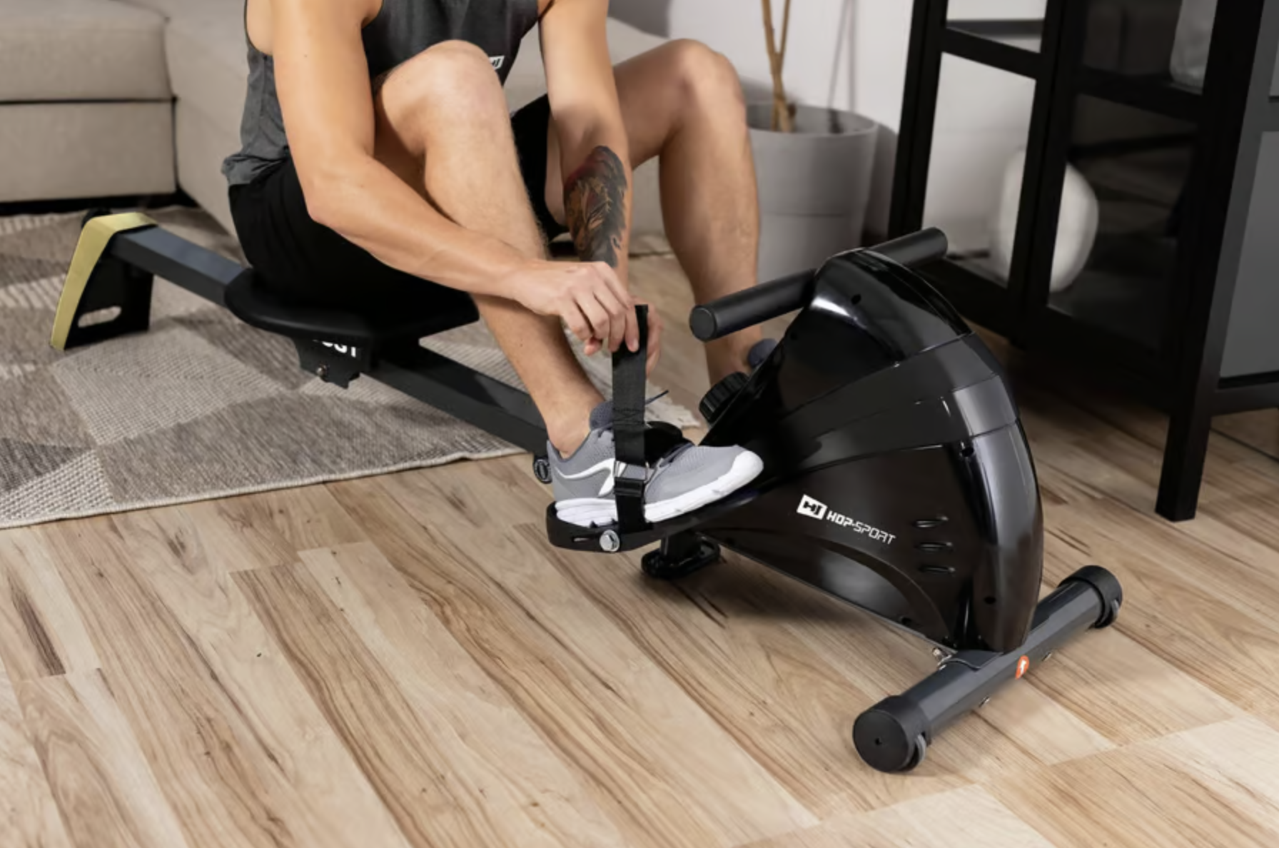 Гребний тренажер Hop-Sport HS-030R Boost золотистий — мініатюра 7