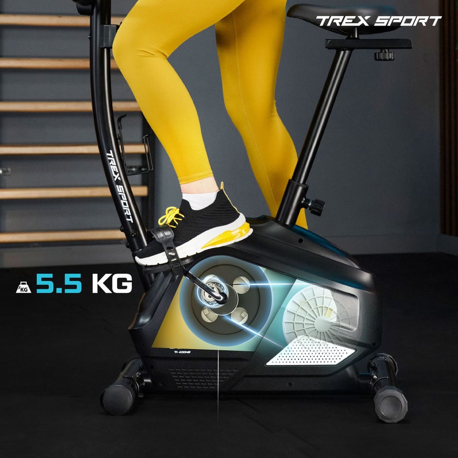 Велотренажер Trex Sport TX-400MB Reck магнітний чорно-білий — фото 4