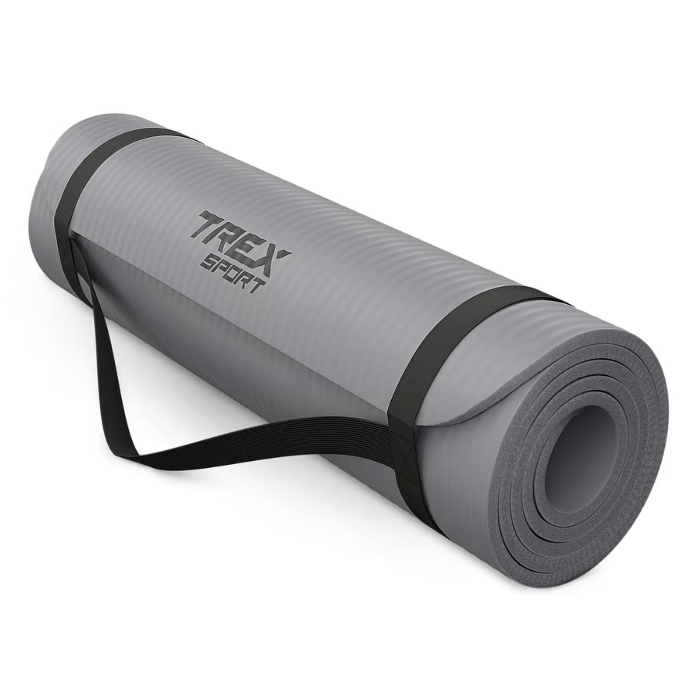 Коврик для йоги Trex Sport TX-018NGM NBR 1см 180х60 сірий — фото 1